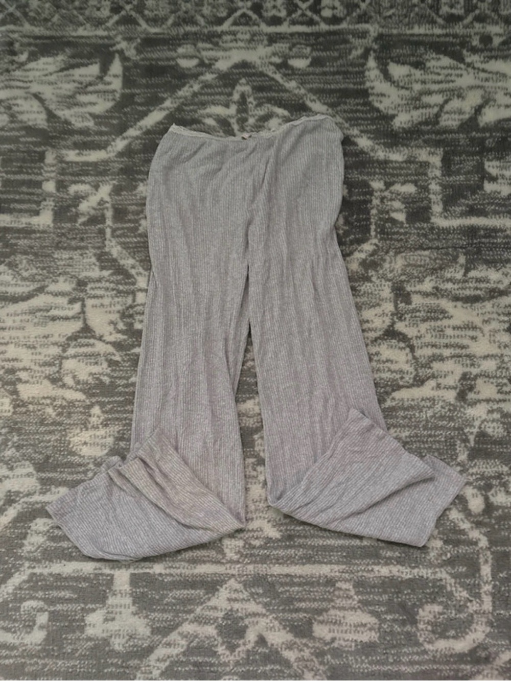 Altar'd State Gray Ribbed Knit Pants